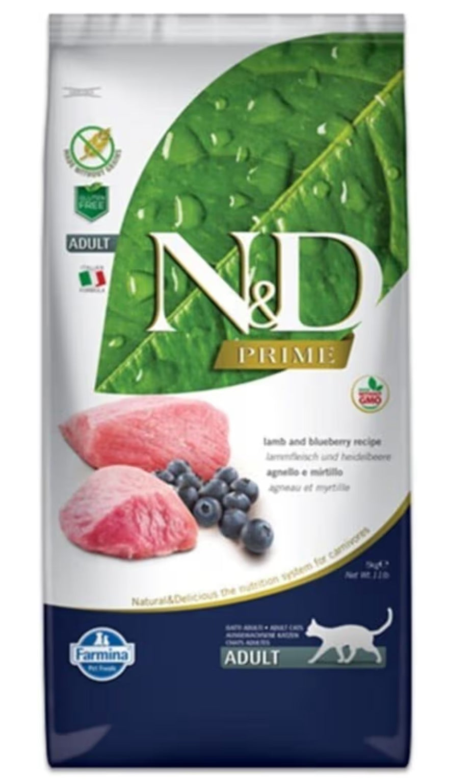 Farmina N&D Lamb and Blueberry Prime Adult Dry Cat Food - 1.5KG