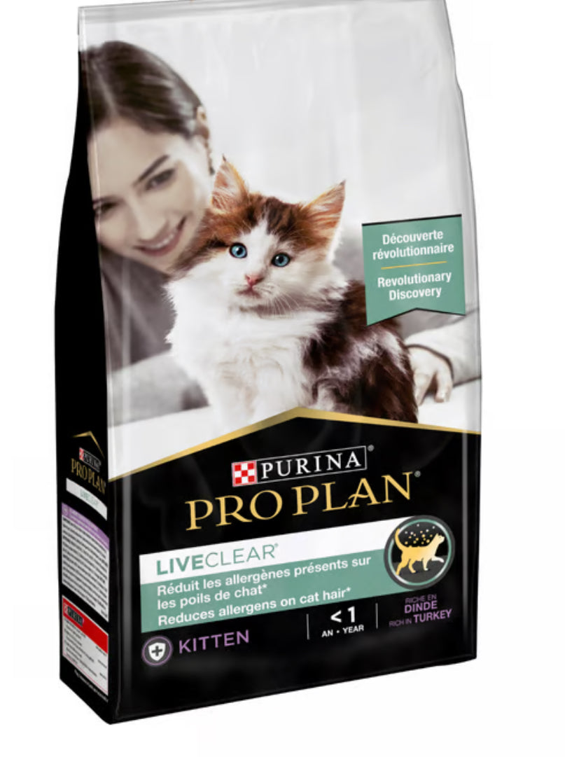 PRO PLAN LIVECLEAR KITTEN, ALLERGEN REDUCING DRY CAT FOOD WITH TURKEY 1.4 KG