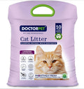 Doctor Pet Cat Litter Lavender 10L – 100% Natural Clumping Bentonite,Scented, Ultra Absorbent,Easy Scooping, Dust-Free, Odor Control, Easy Scooping, Hypoallergenic & Non-Stick Paw Formula