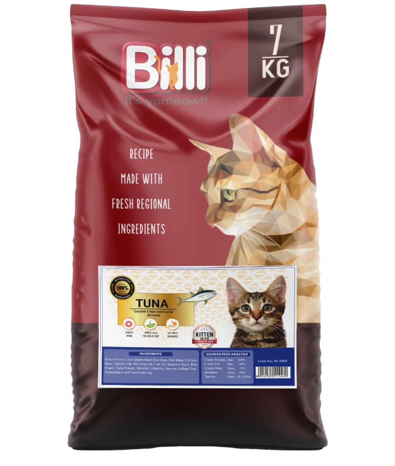 Billi Kitten Real Tuna Fish Cat Food 7 kg