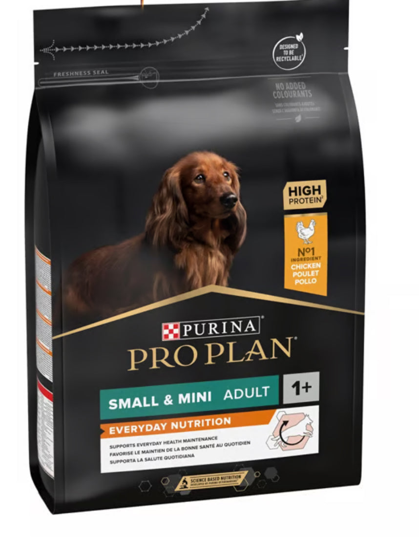 PRO PLAN EVERYDAY NUTRITION SMALL AND MINI ADULT, DRY DOG FOOD WITH CHICKEN, 3 KG