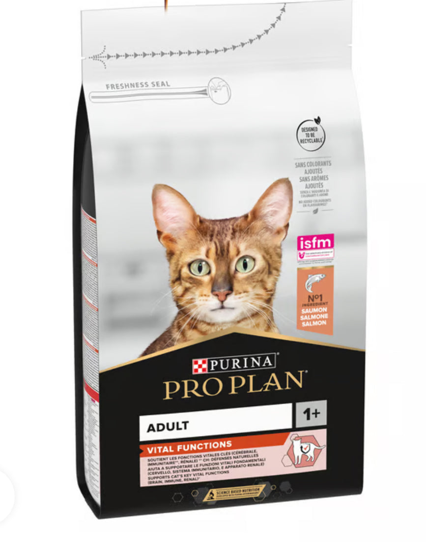 PRO PLAN VITAL FUNCTION ADULT DRY CAT SALMON, 1.5KG
