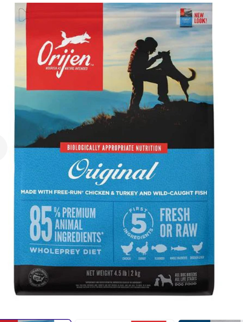 Orijen Original Protein-Rich Adult Dog Dry Food 11.4kg