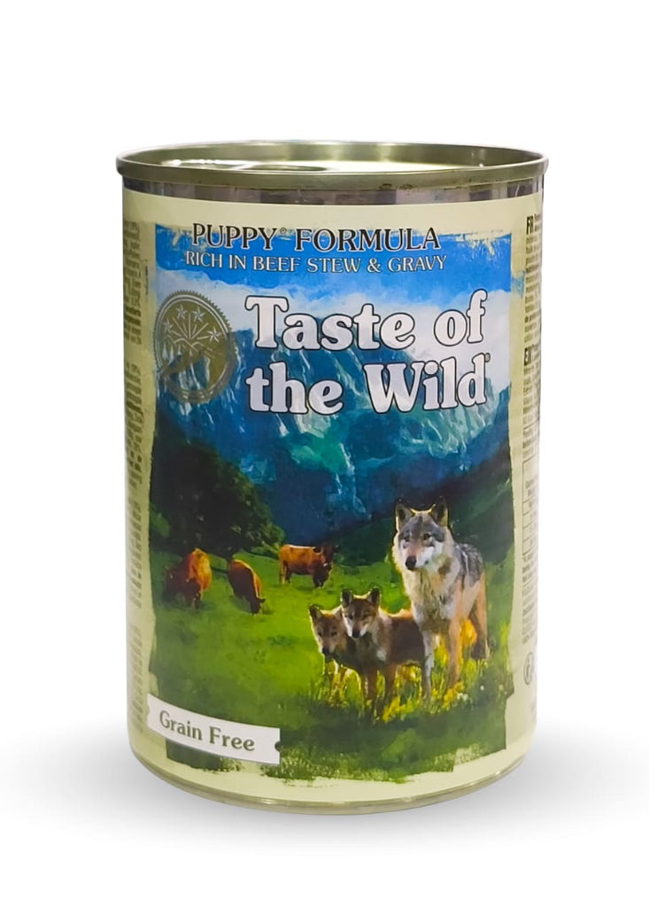 Taste of the Wild Puppy Formula rich in Beef Stew & Gravy -390g x 12pcs