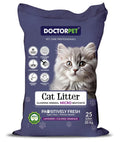 Doctor Pet Lavender Scented Clumping Cat Litter 25L – 100% Clumping Micro Bentonite, Instant Strong Clumping, Ultra Absorbent, Dust-Free, Lavender Fragrance, Pet Safe