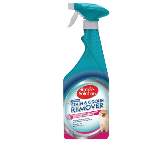Simple Solution Dog Stain And Odour Remover Spring Breeze, White, 750 Ml