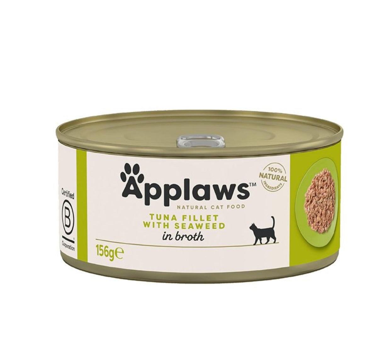 Applaws Tuna Fillet with Seaweed in Broth Wet Cat Food 156gx24 Tin