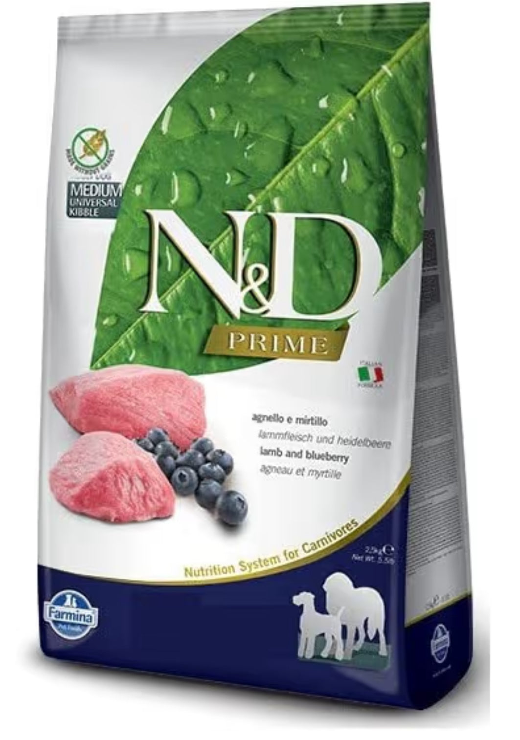 Farmina Lamb&Blueberry Adult Medium&Maxi Dog Dry Food - 2.5Kg