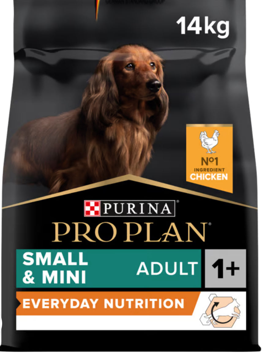 PRO PLAN EVERYDAY NUTRITION SMALL AND MINI ADULT, DRY DOG FOOD WITH CHICKEN, 14 KG