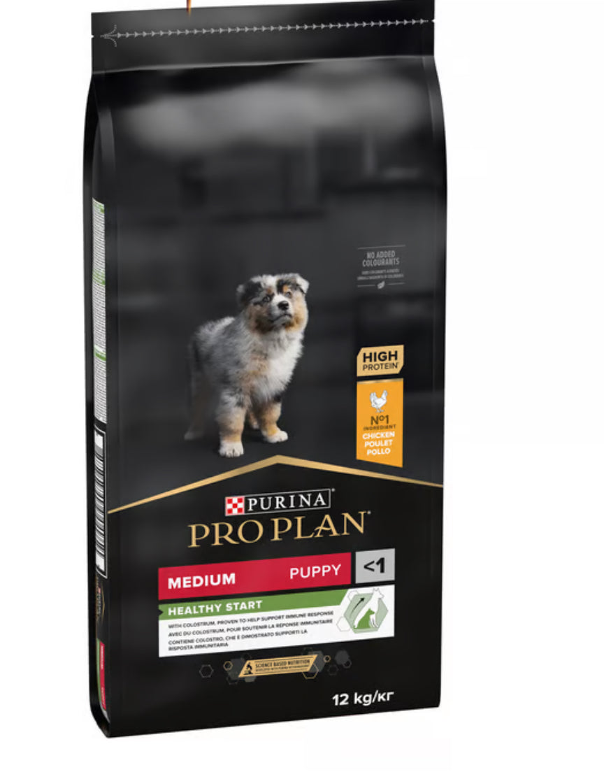 PRO PLAN HEALTHY START MEDIUM PUPPY , DRY DOG FOOD WITH CHICKEN , 12 KG