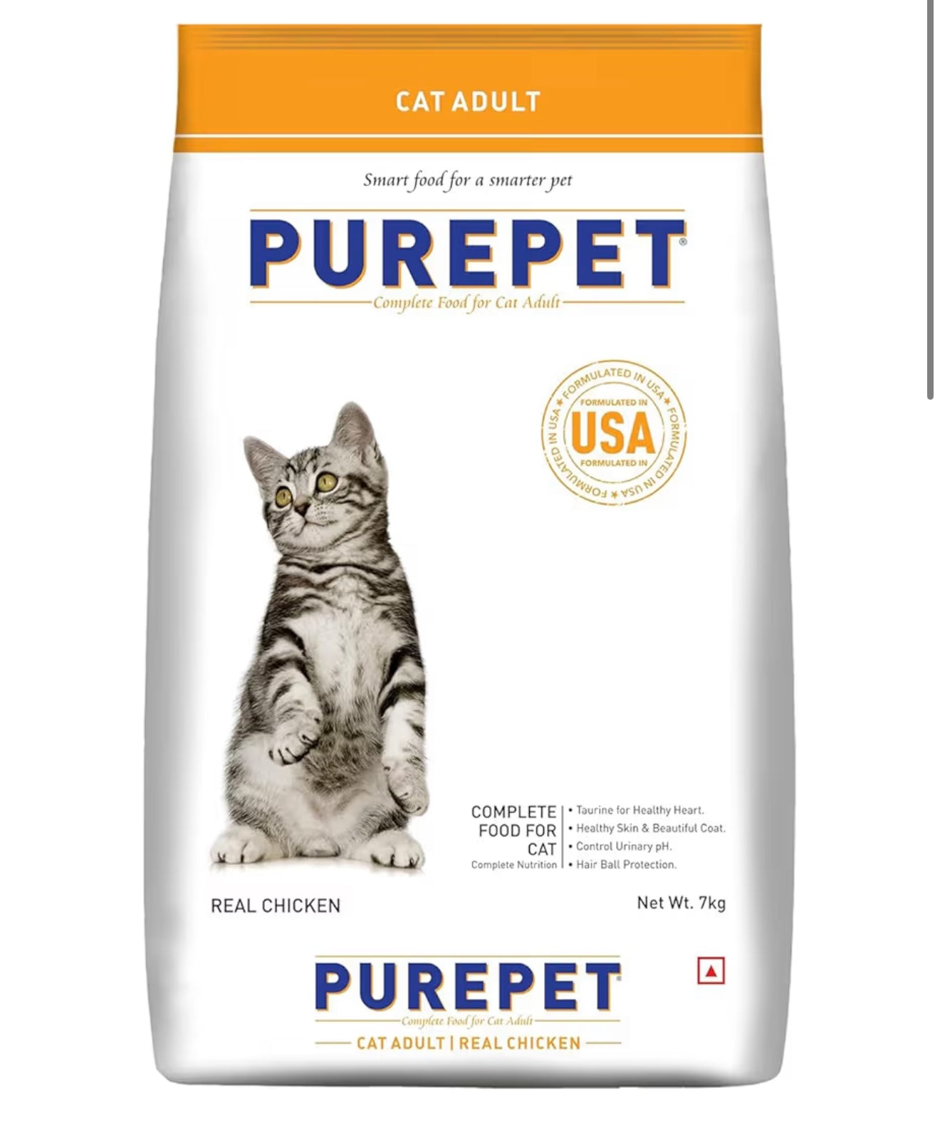 Purepet Real Chicken Adult Dry Cat Food, 7kg