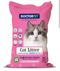 Doctor Pet Cat Litter Baby Powder 25L – 100% Natural Clumping Micro Bentonite,Scented, Ultra Absorbent,Easy Scooping, Dust-Free, Odor Control, Easy Scooping, Hypoallergenic & Non-Stick Paw Formula